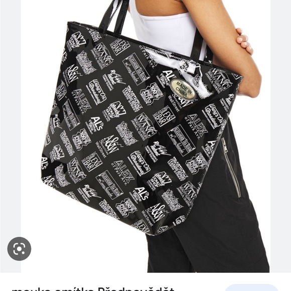 ALEXANDER WANG SOUVENIR CAPSULE Tote Bag Large Logo Varnished Panel $450 NWT - Picture 8 of 14